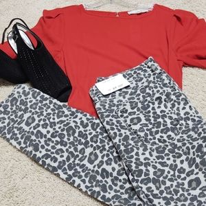 Loft Modern Skinny leopard print
